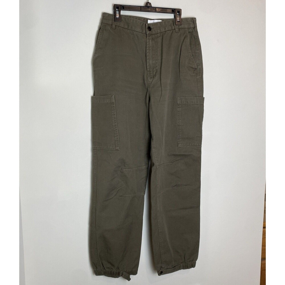 KOTN Utility Cargo Pants Womens Olive Green Cotton Canvas Size 29